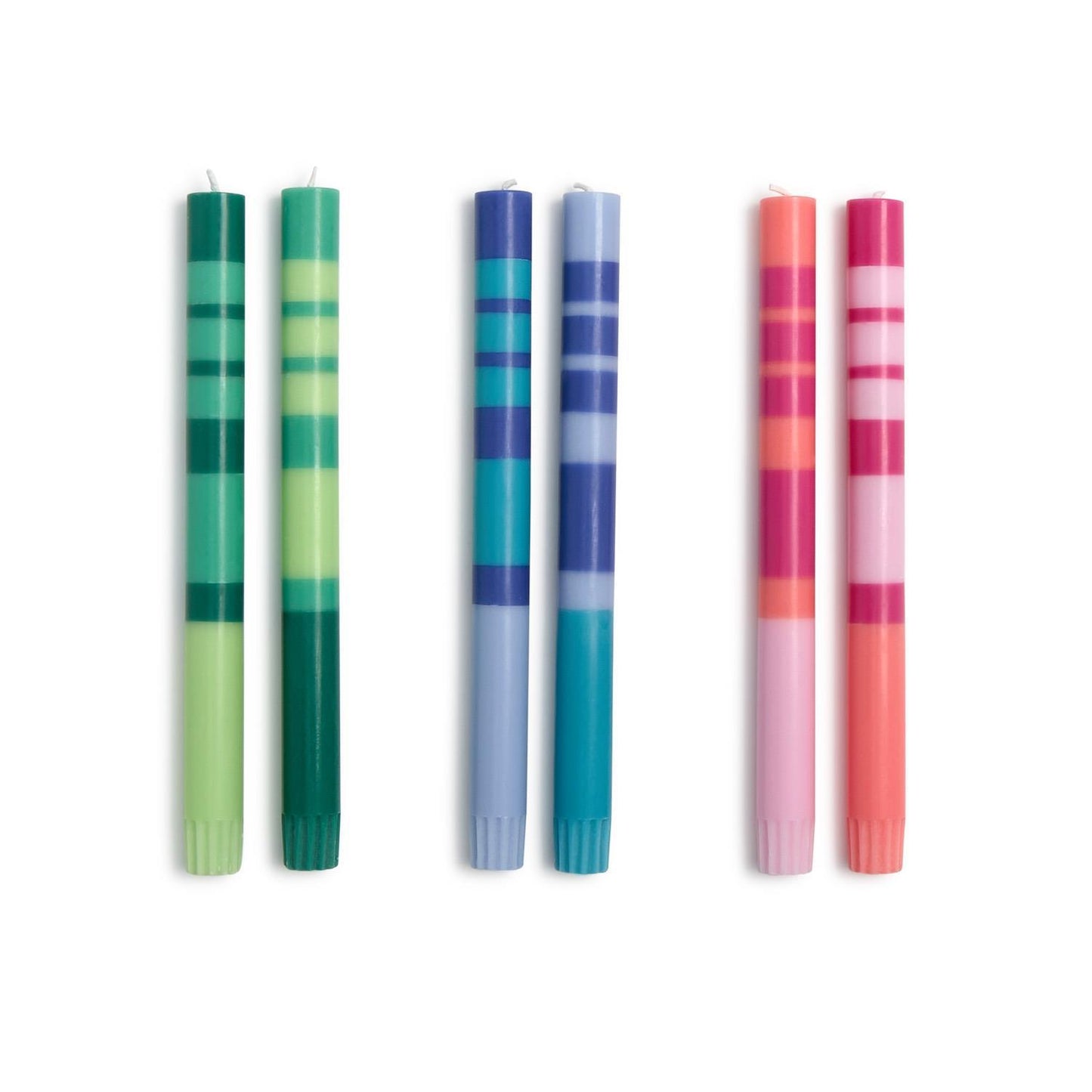 Stripe and Glow Taper Candles