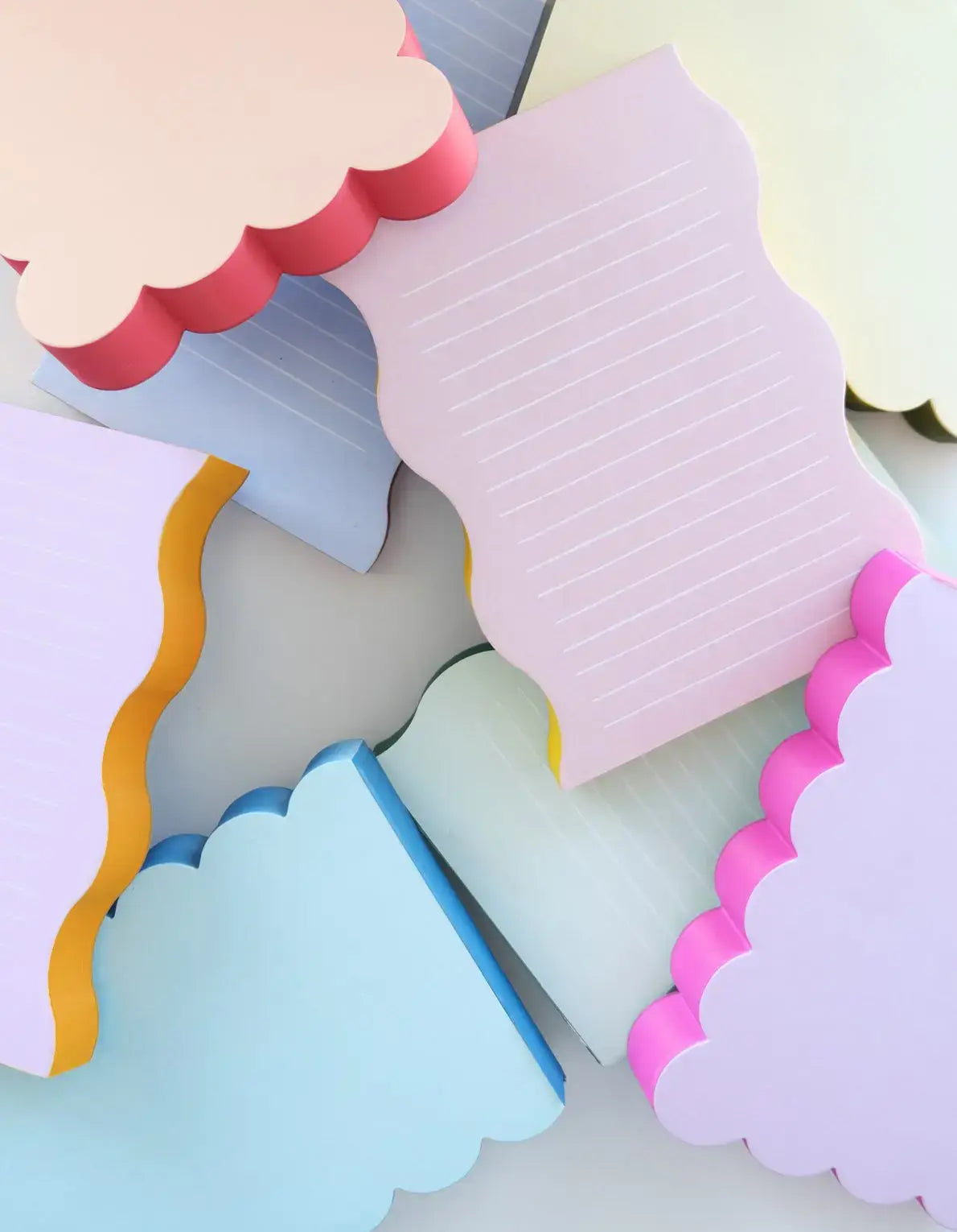 Lilac + Hot Pink Scalloped Shaped Notepad