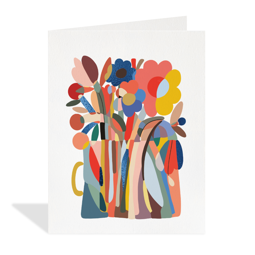 Modern Flowers Greeting Card