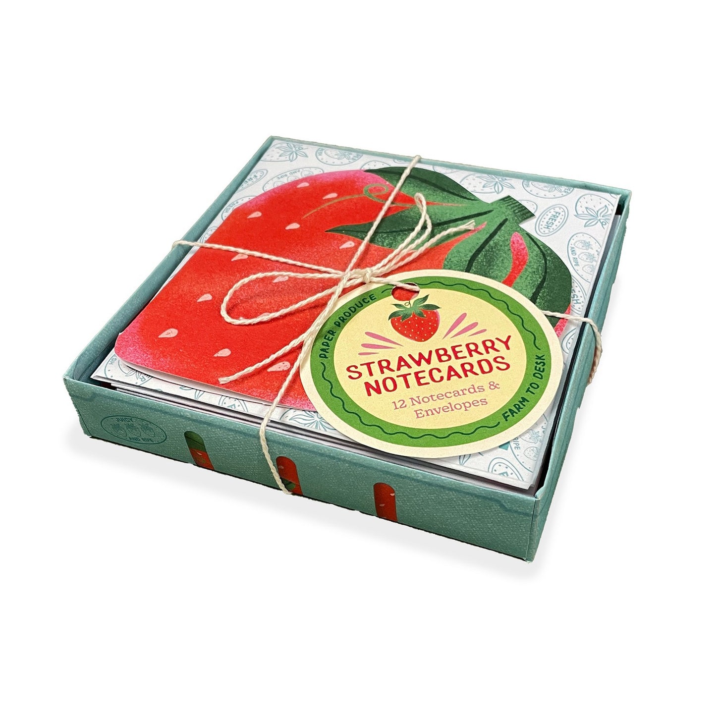 Paper Produce Strawberry Notecards