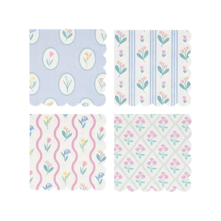 Bloomsbury Floral Pattern Small Napkins (x 16)