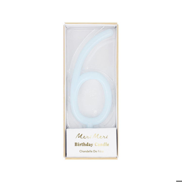 Large Slim Number 6 Candle (x1)