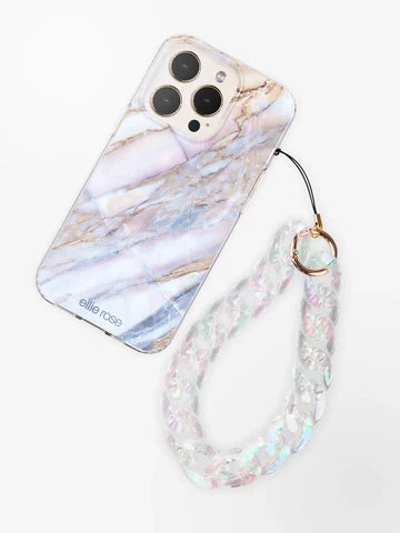 Clear Holographic Phone Wristlet Charm