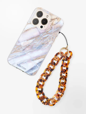 Tortoiseshell Phone Wristlet Charm