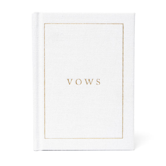 Duncan & Stone Paper Co. - Wedding Vow Books - Wedding Keepsake Book w/Gold Foil Linen