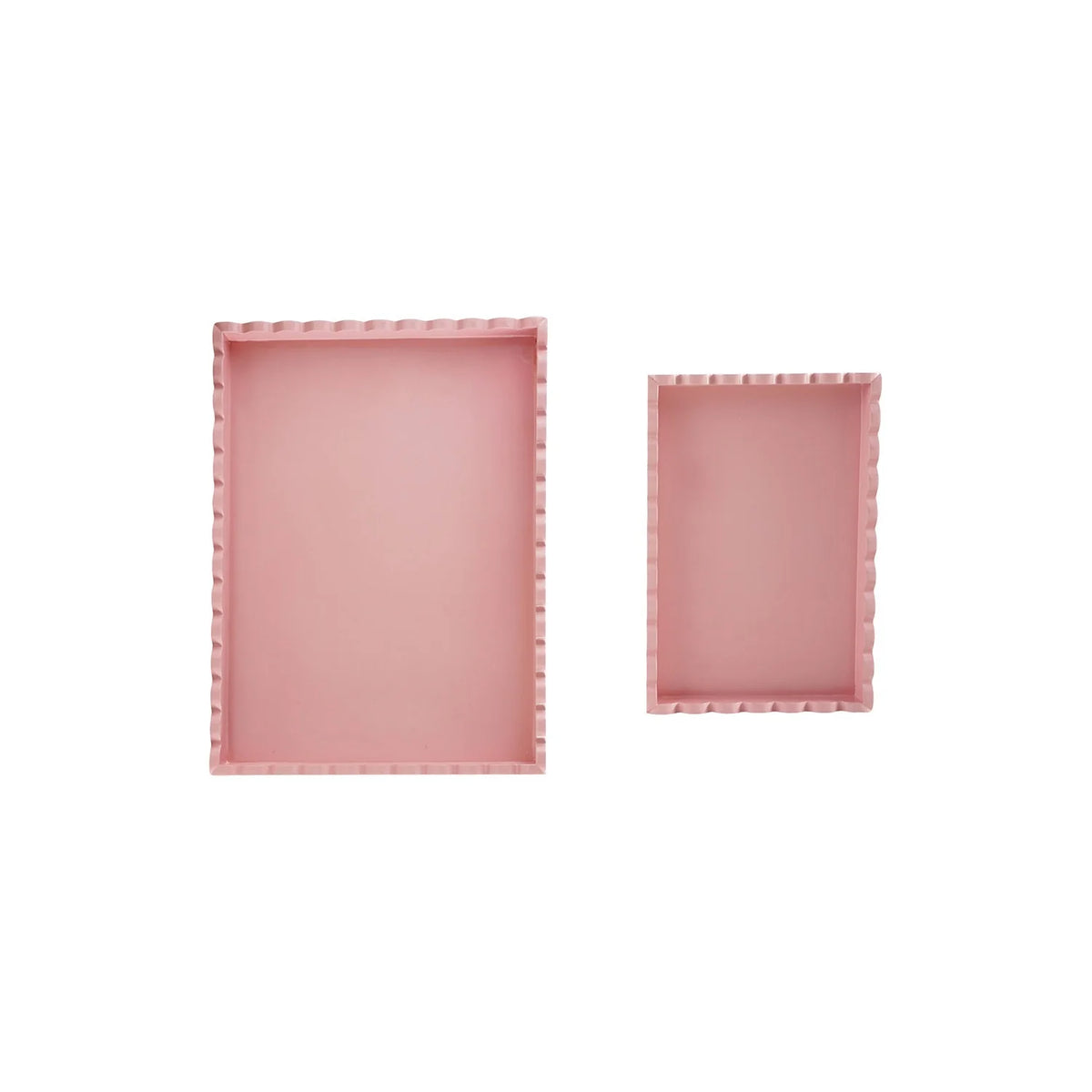 Pink Scalloped Tray