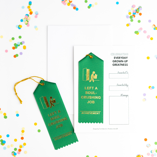 Left A Soul Crushing Job Award Ribbon