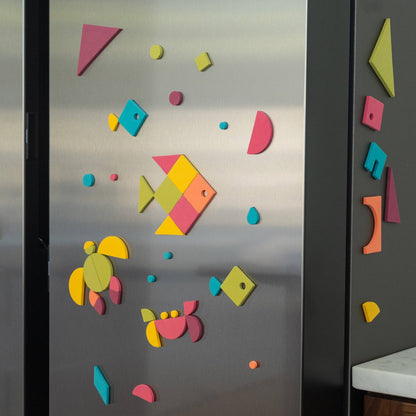 Rainbow Pop 198pc Magnetic Shapes