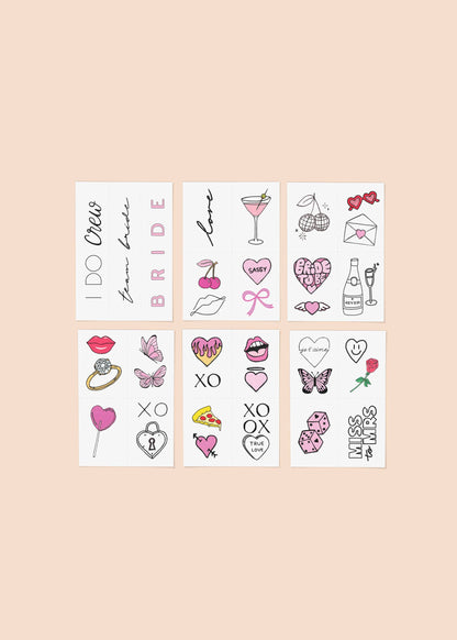 Bachelorette Babe Temporary Tattoo Pack