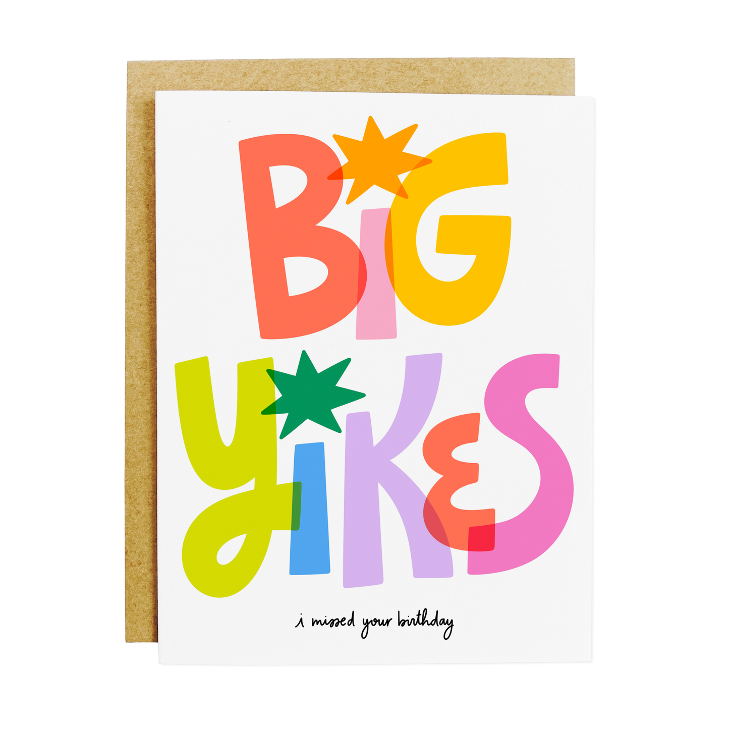 Big Yikes Belated Birthday Card