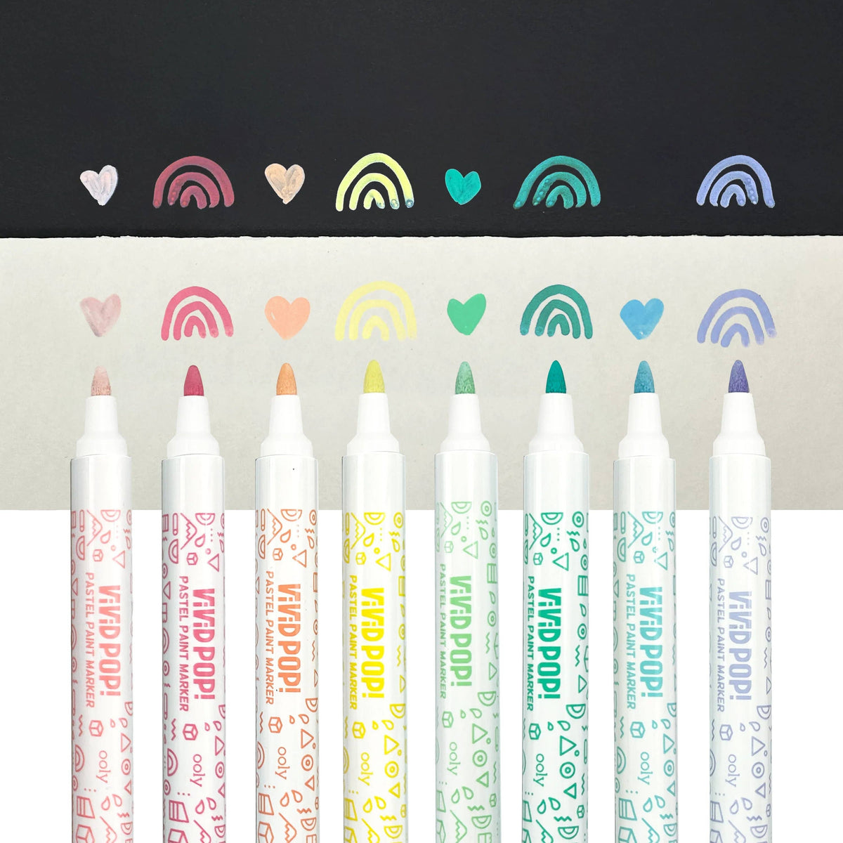 Vivid Pop! Water-Based Paint Markers: Pastel - Set of 8