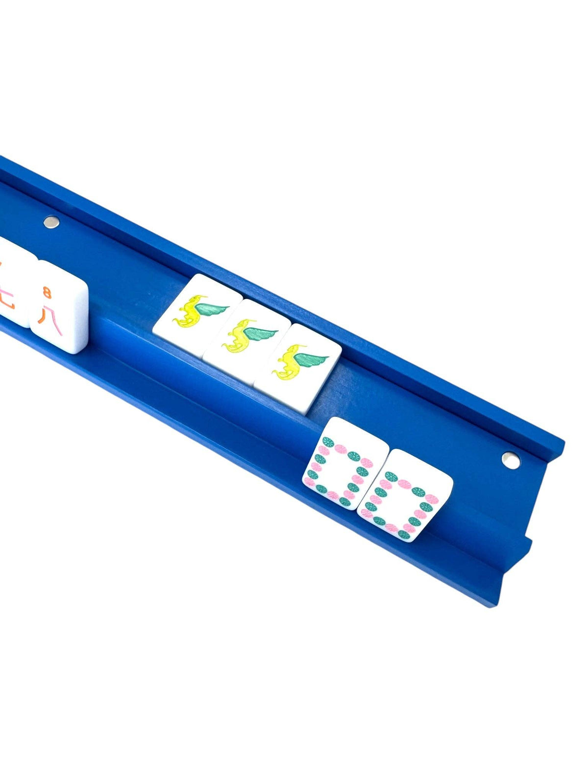 Wooden Mahjong Racks and Magnetic Pushers (Set of 4)