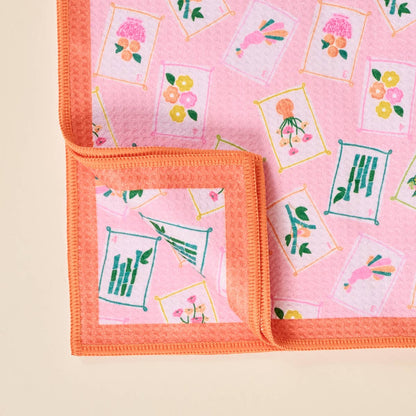 It's Mahj Time Waffle Tea Towel