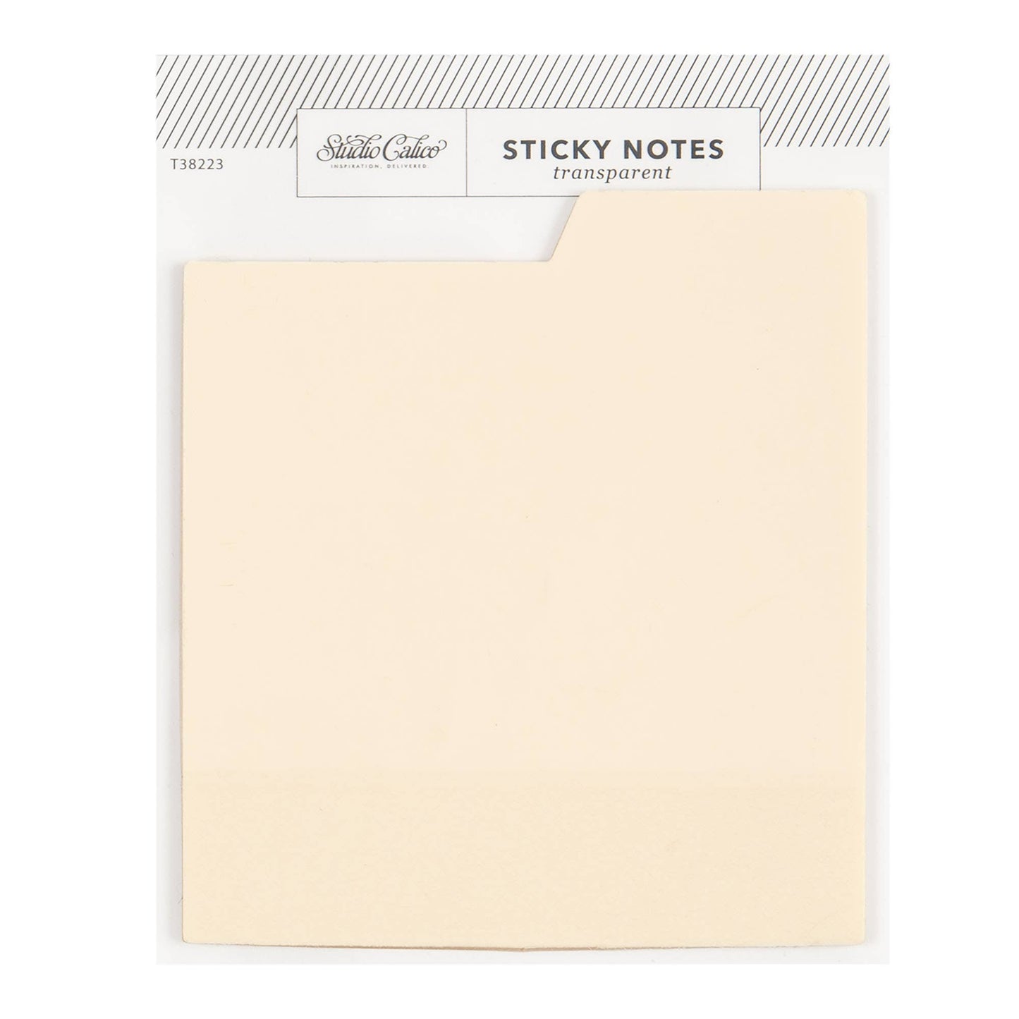 Cream Tabbed Transparent Sticky Notes