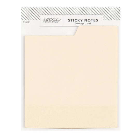 Cream Tabbed Transparent Sticky Notes
