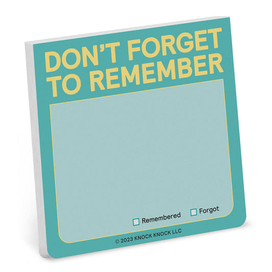 Knock Knock - Don’t Forget to Remember Sticky Note (Pastel Version)