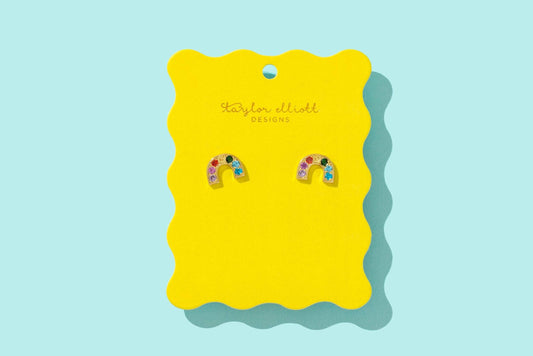 Charlie Rainbows Gold Stud Earrings