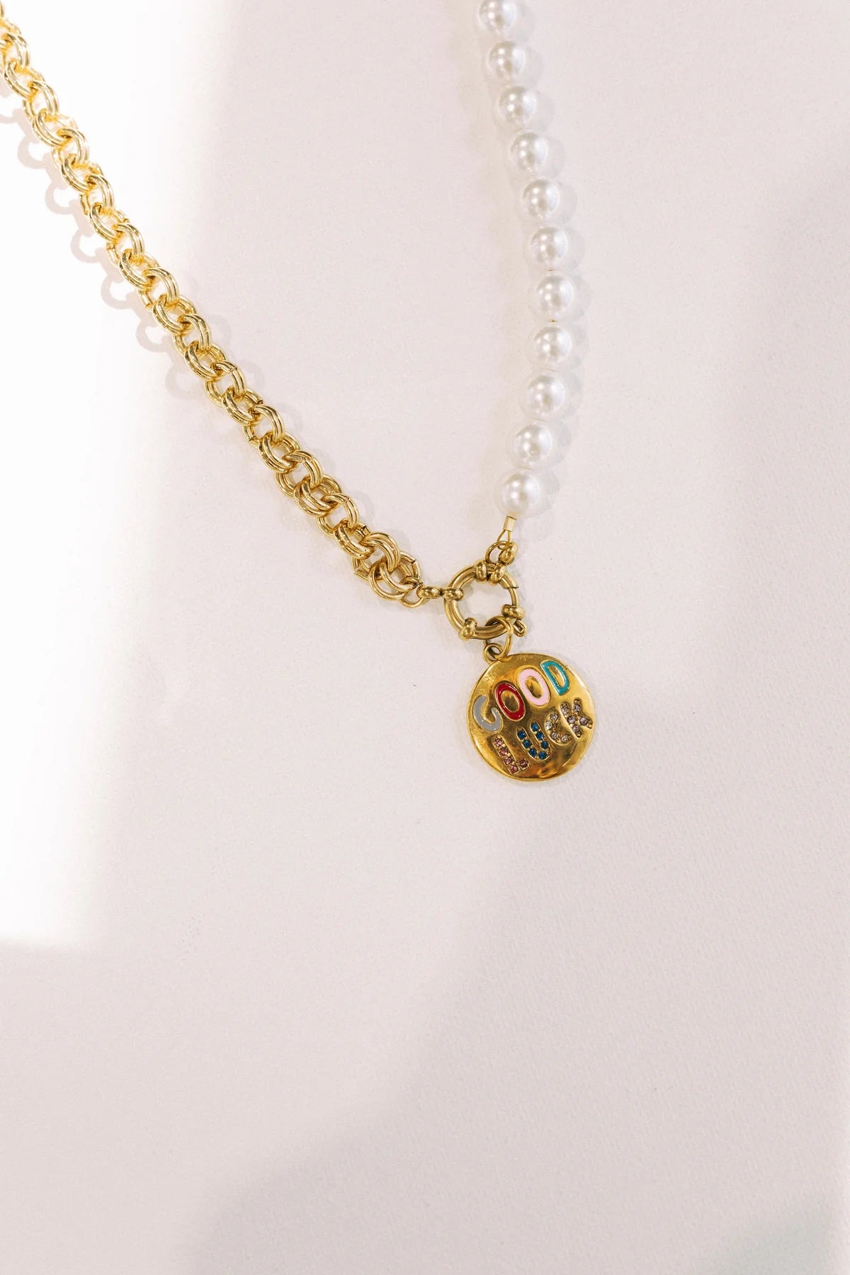Good Luck Chain Reaction Pearl Necklace