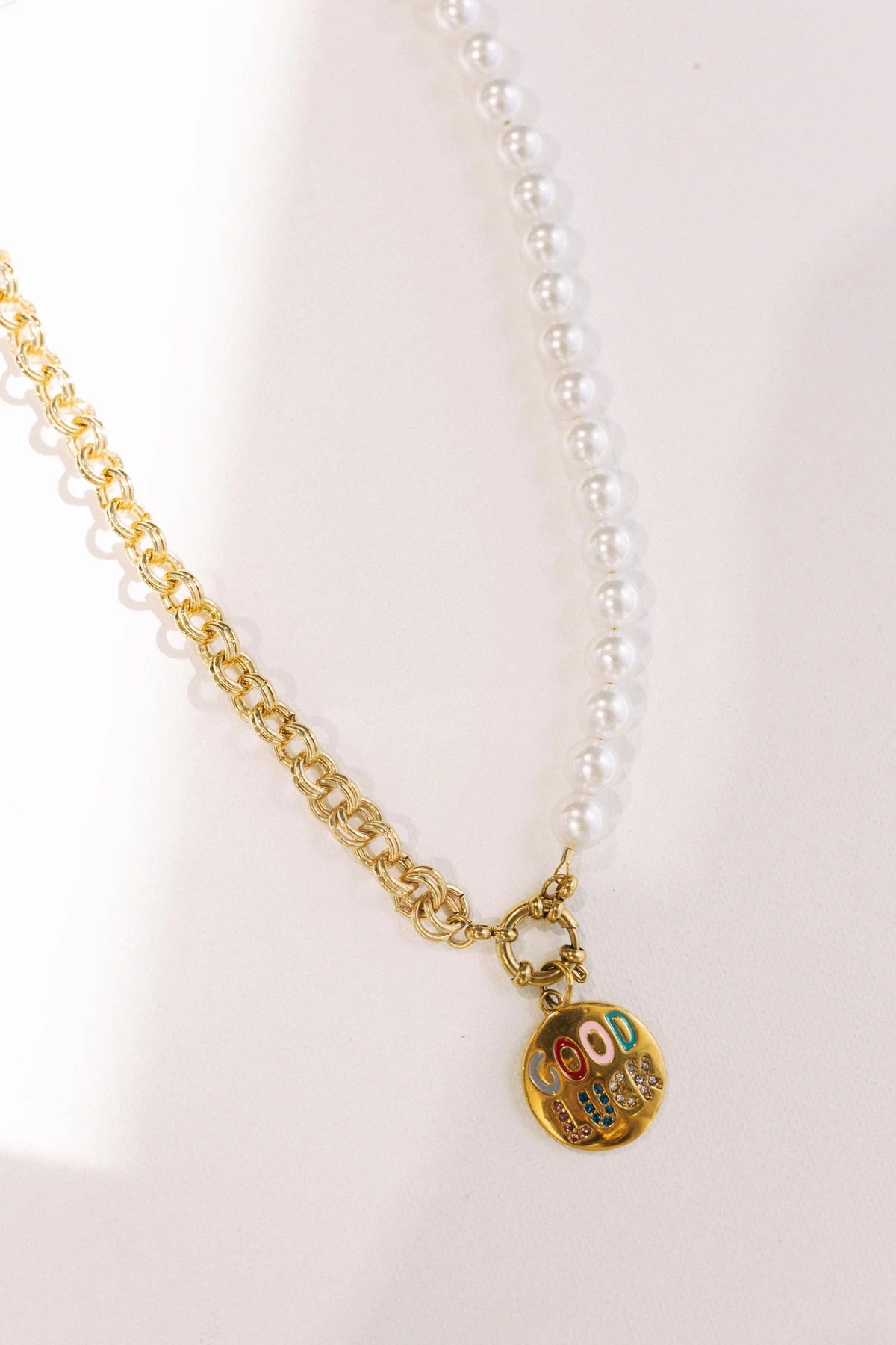Good Luck Chain Reaction Pearl Necklace