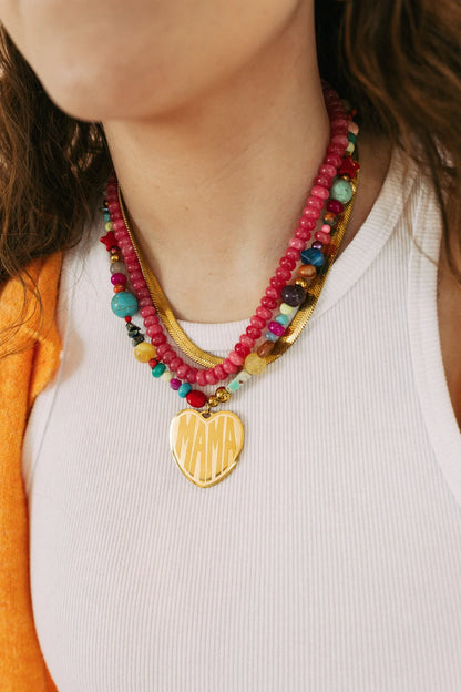 For the Moms Beaded Mama Necklace