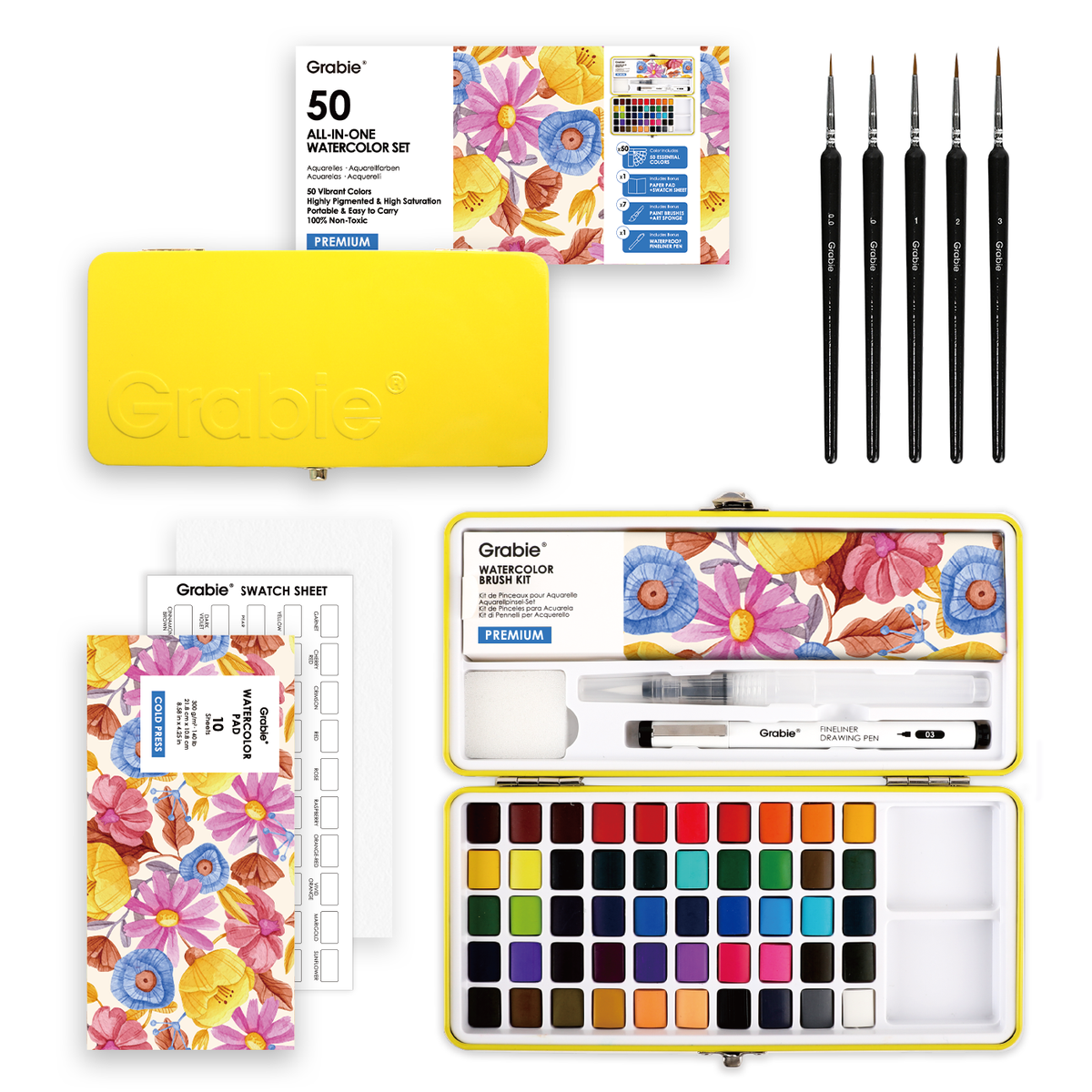 All-In-One Watercolor Set of 50