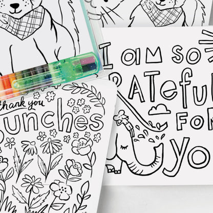 Color-In Thank You Postcard Kit