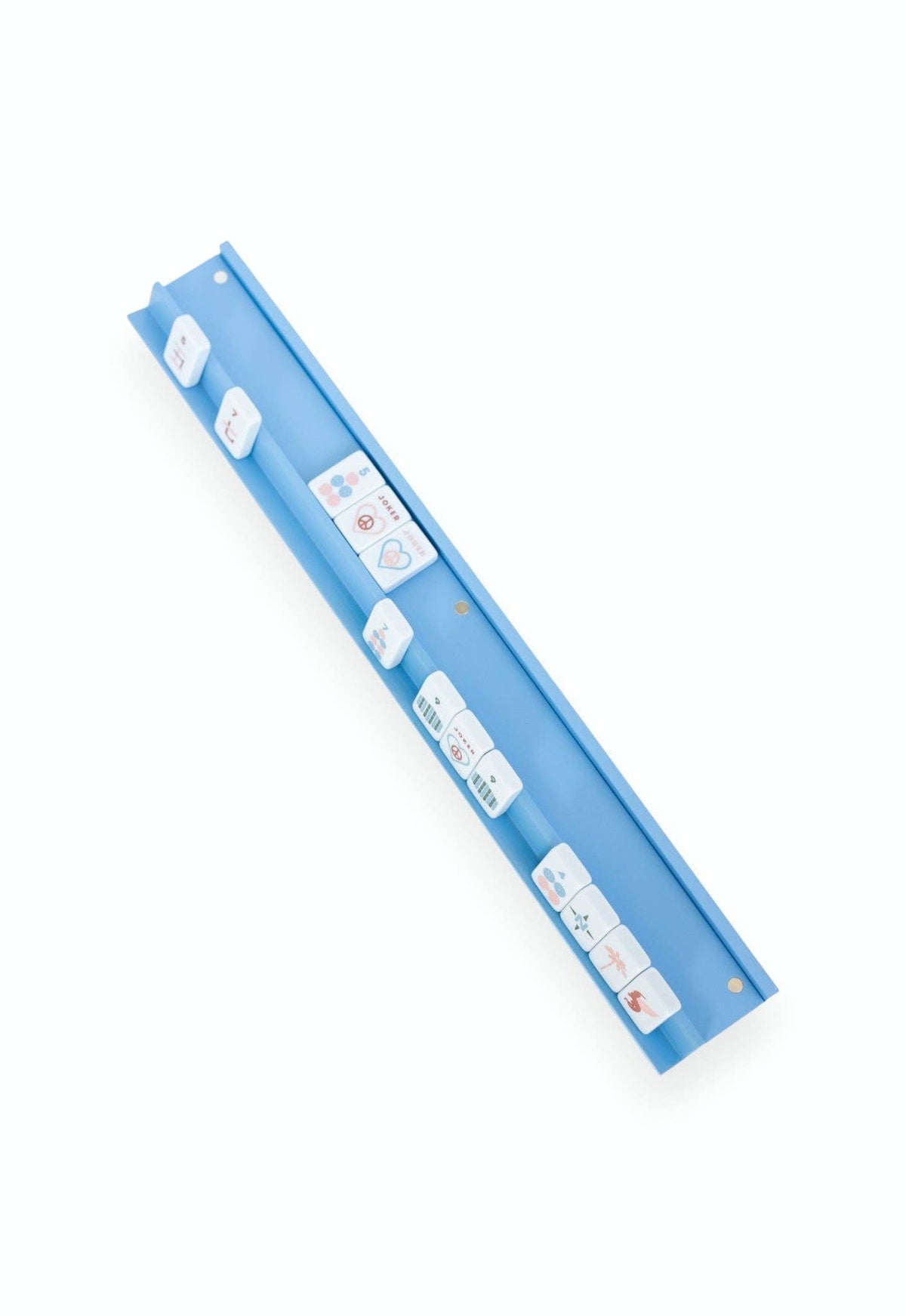 Wooden Mahjong Racks and Magnetic Pushers (Set of 4)