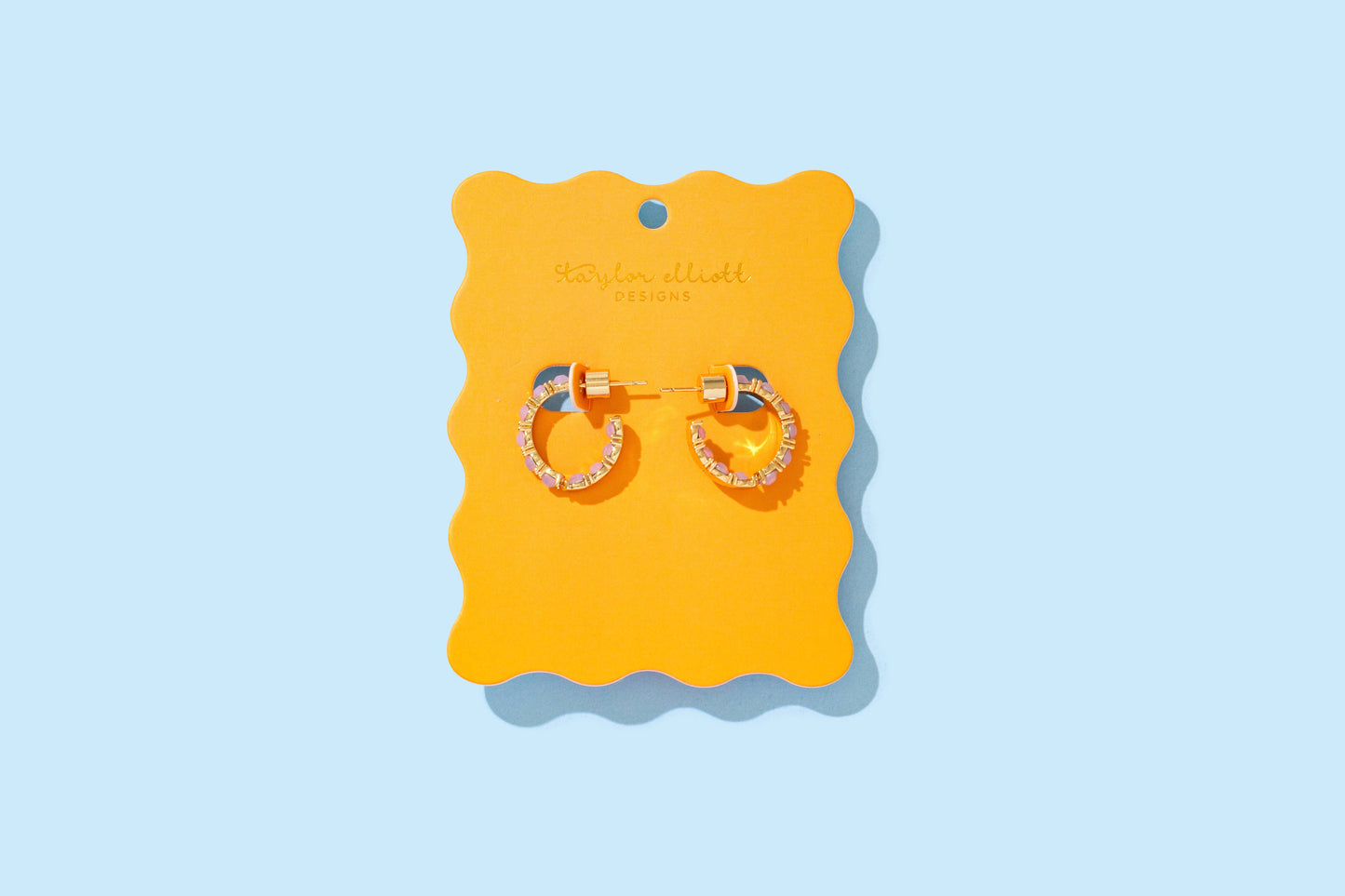 Brooke Gold Plated w/ Opals Hoop Earrings