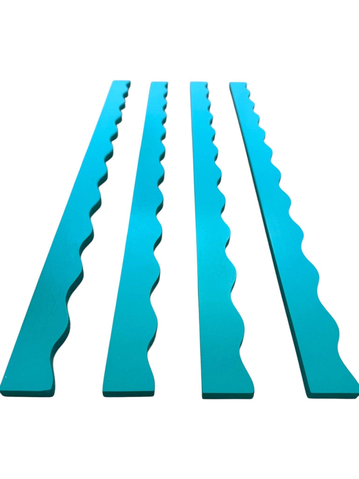 Aqua Wavy Mahjong Rack Pusher Set