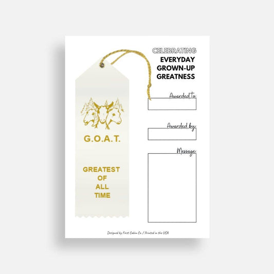 G.O.A.T.-Greatest Of All Time Award Ribbon