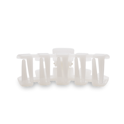 TELETIES - Classic Hair Clip | Medium | Coconut White