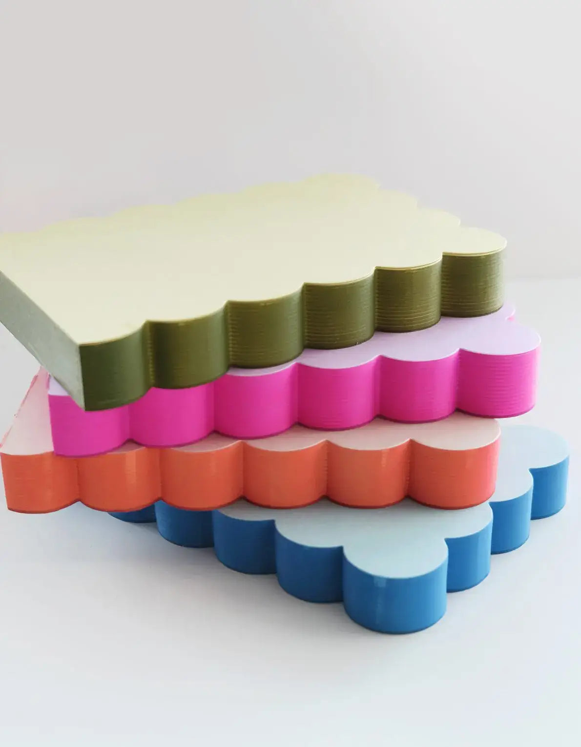 Lilac + Hot Pink Scalloped Shaped Notepad