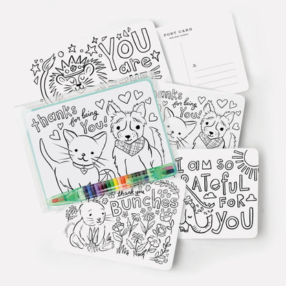 Color-In Thank You Postcard Kit