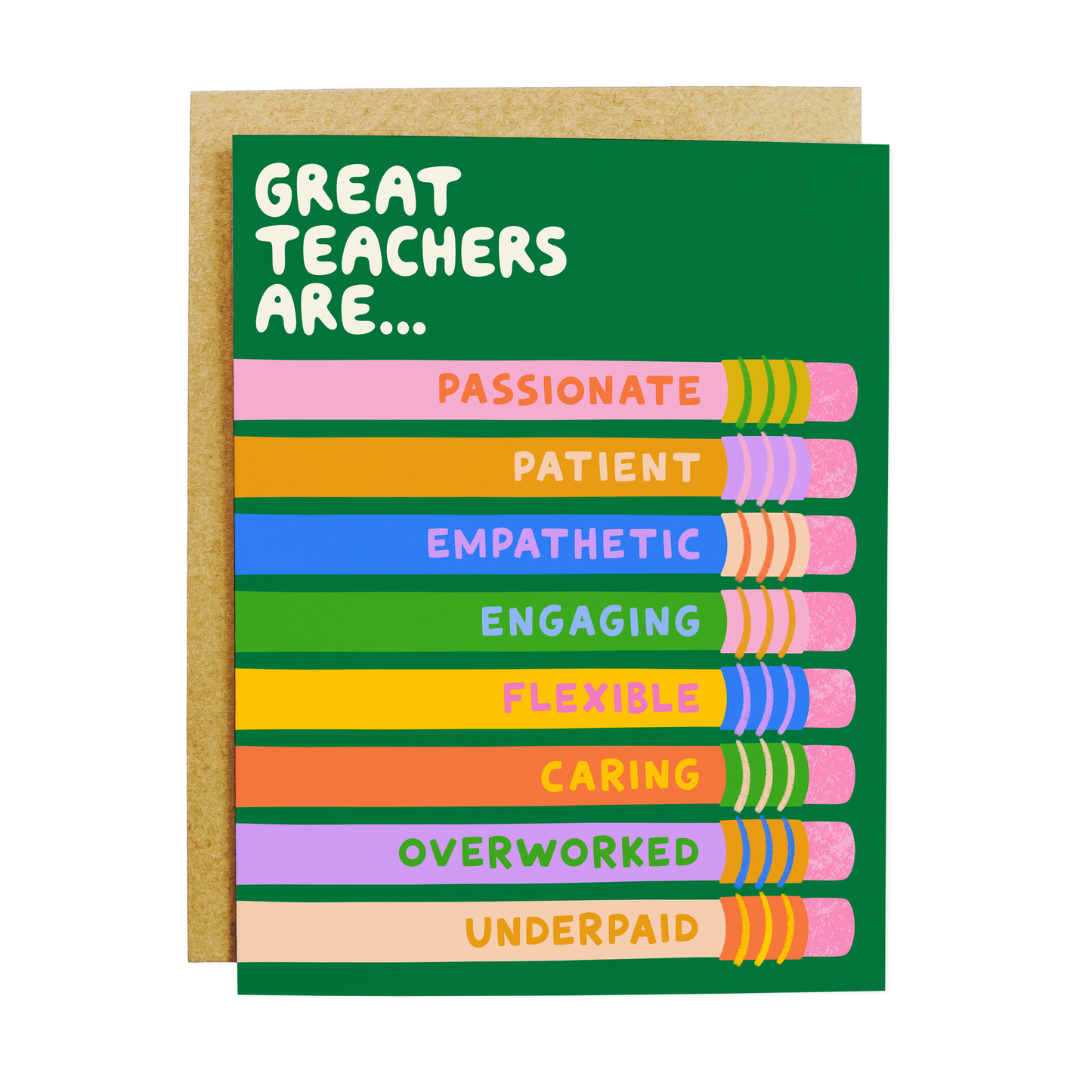 Great Teacher Qualities Greeting Card