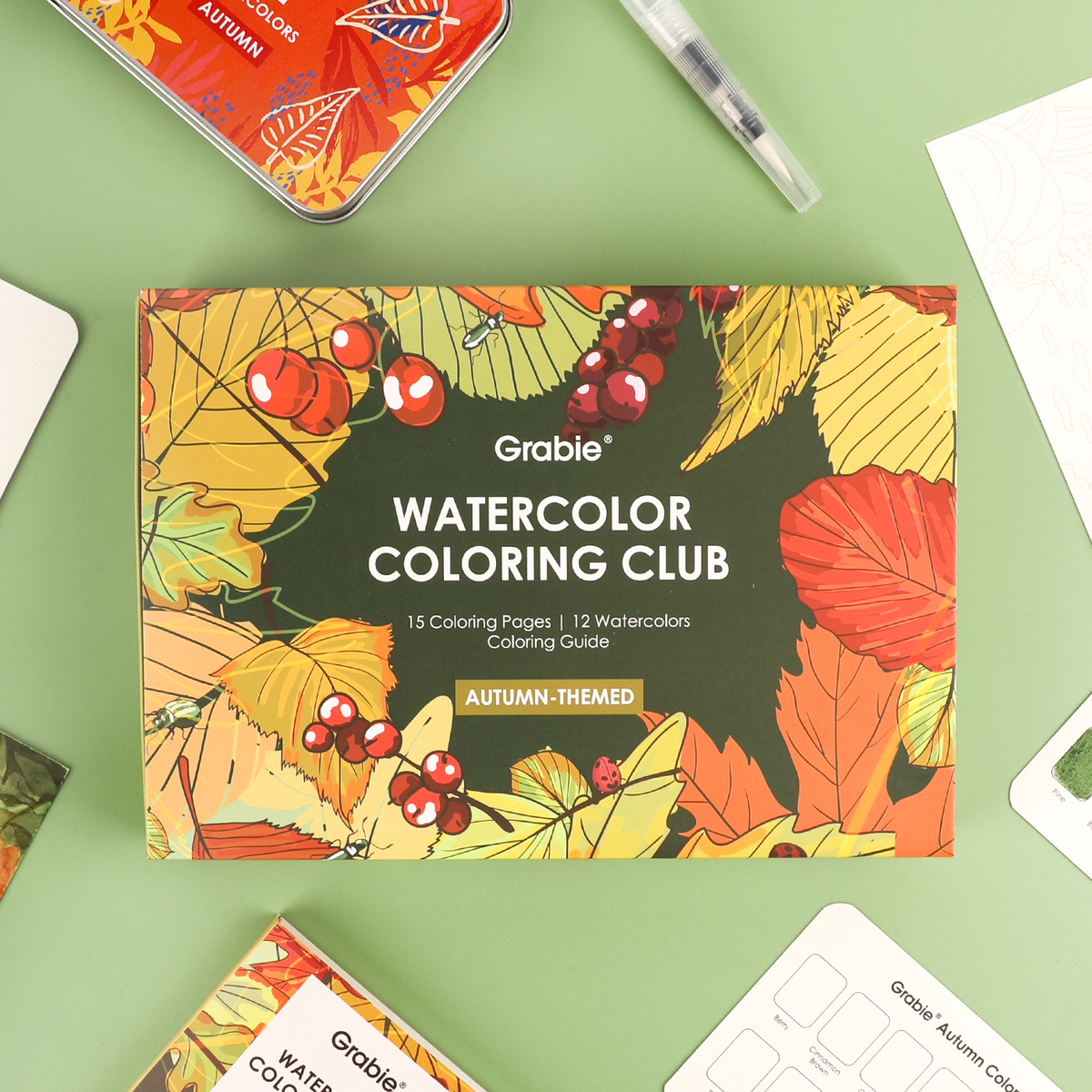 Watercolor Coloring Club Box: Autumn