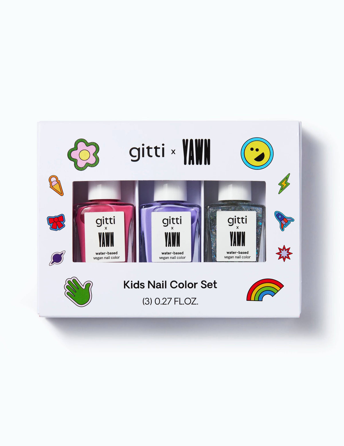 Kids Nail Polish Set - Clean Peel-Off Vegan Nail Polish Trio