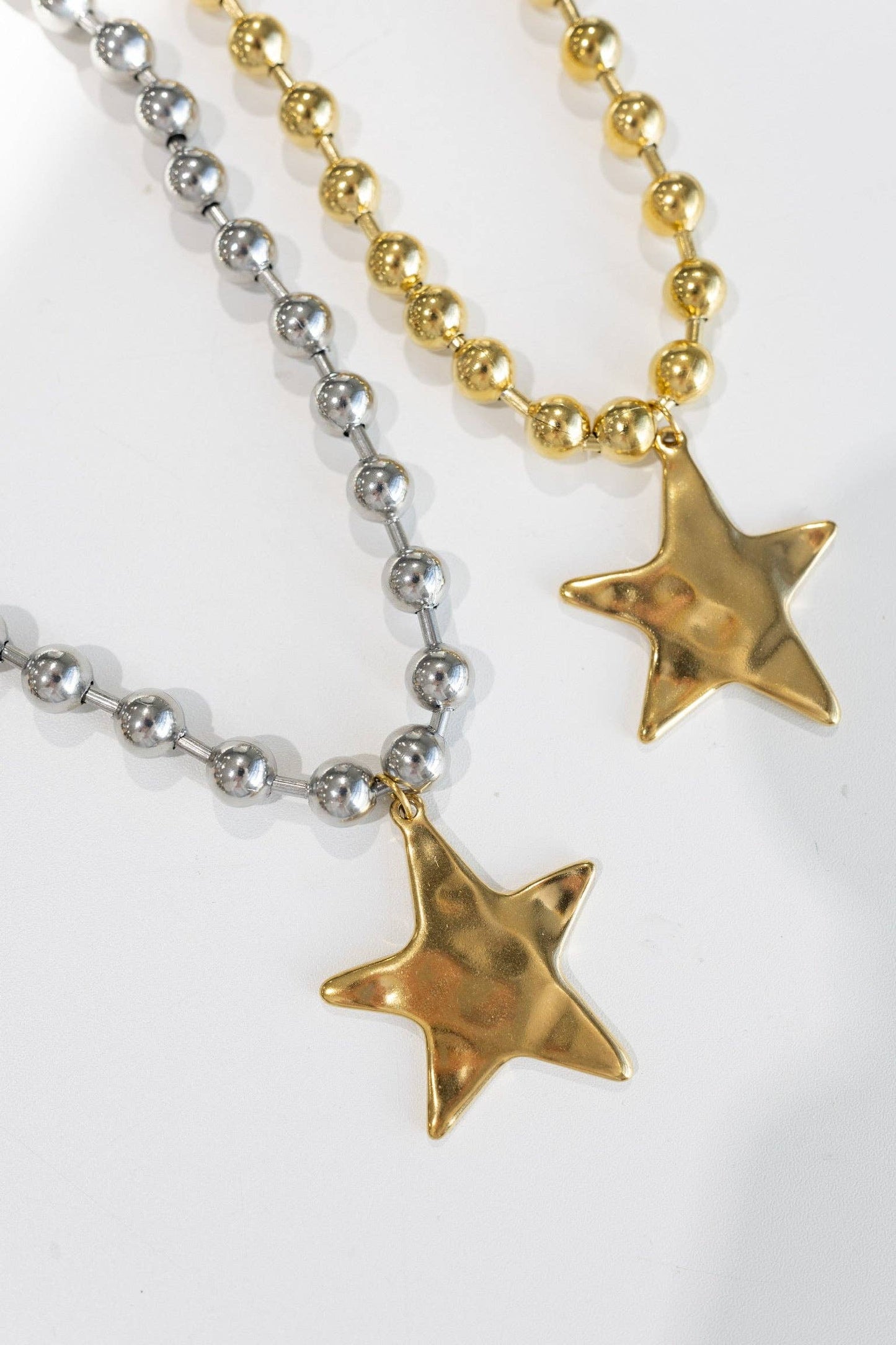 Barb & Star Necklace || Gold On Gold