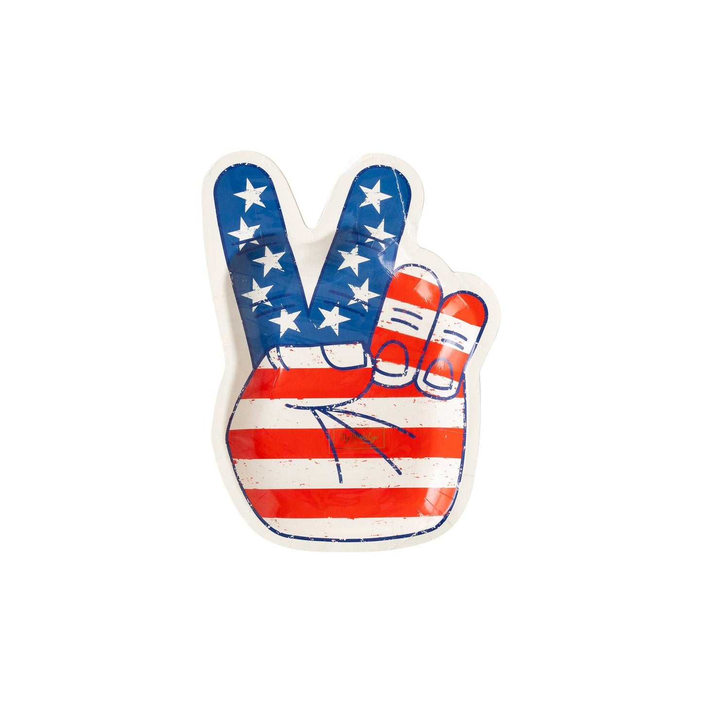 Peace Flag Hand Paper Plate