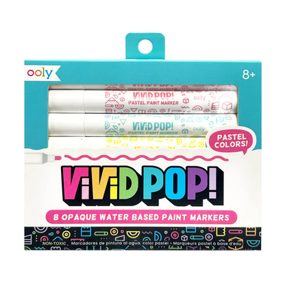 Vivid Pop! Water-Based Paint Markers: Pastel - Set of 8