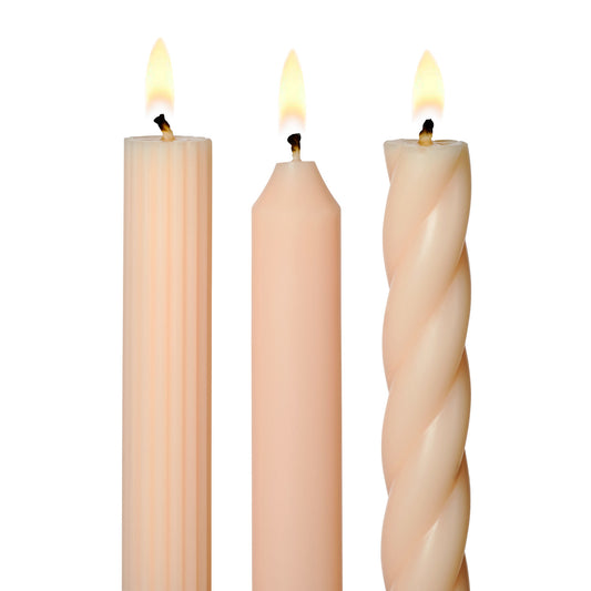 Soft Pink Taper Candle