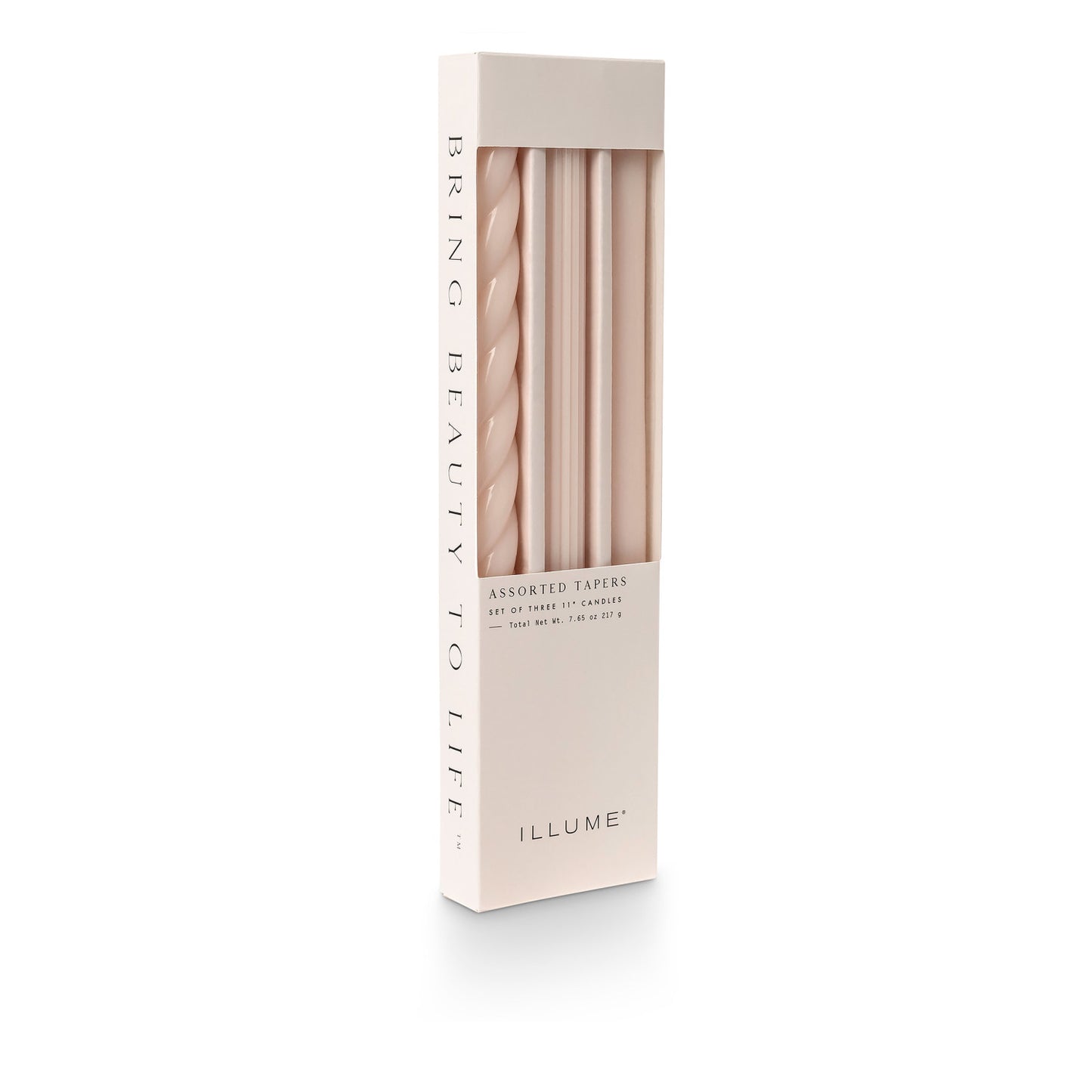 Soft Pink Taper Candle