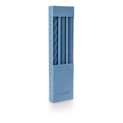 Storm Blue Taper Candle