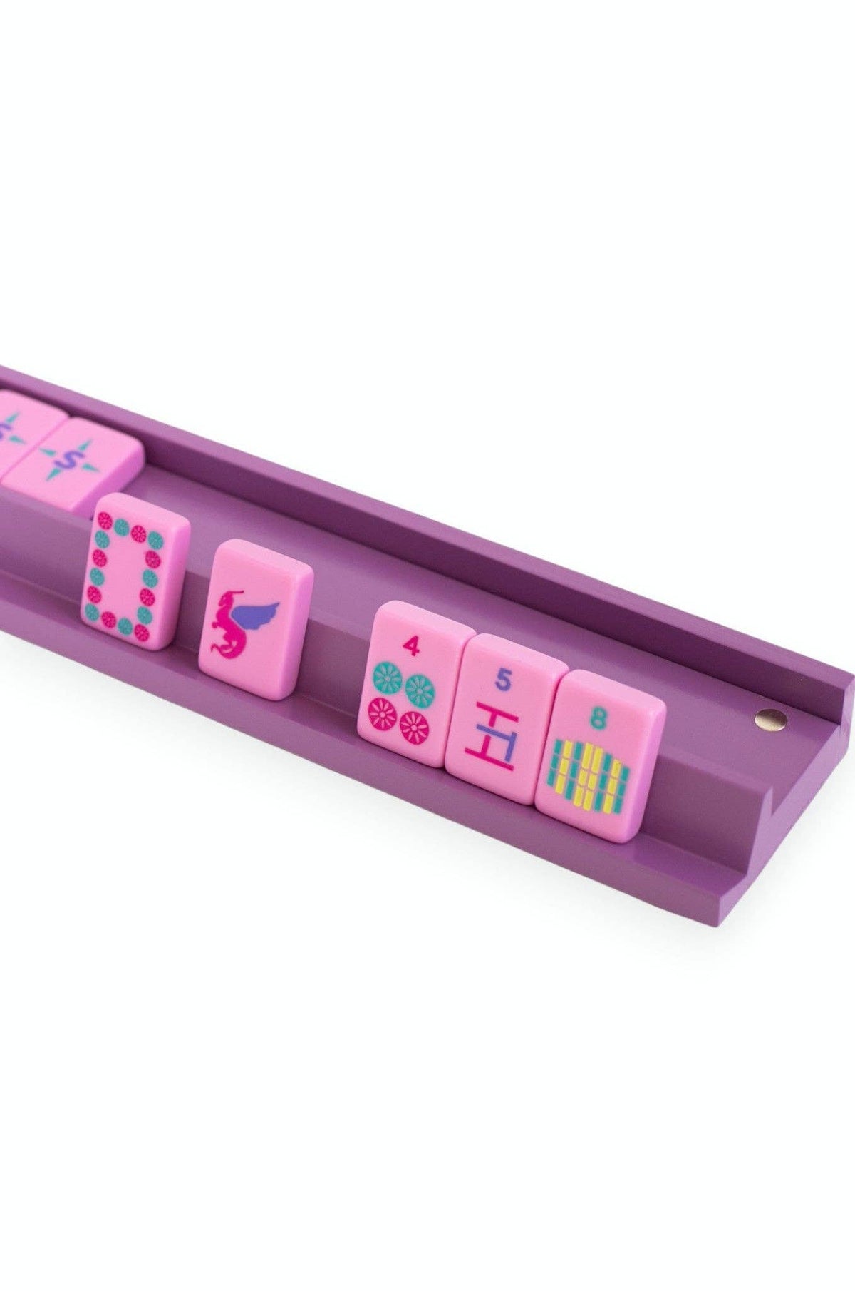 Wooden Mahjong Racks and Magnetic Pushers (Set of 4)