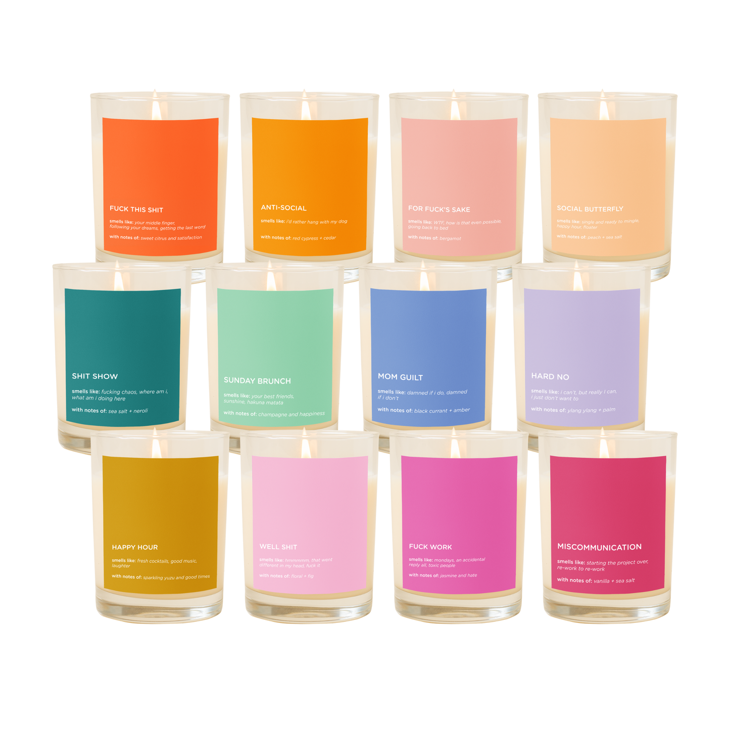 Sassy Rocks Glass Candle