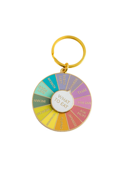 What to Eat Spinning Keychain