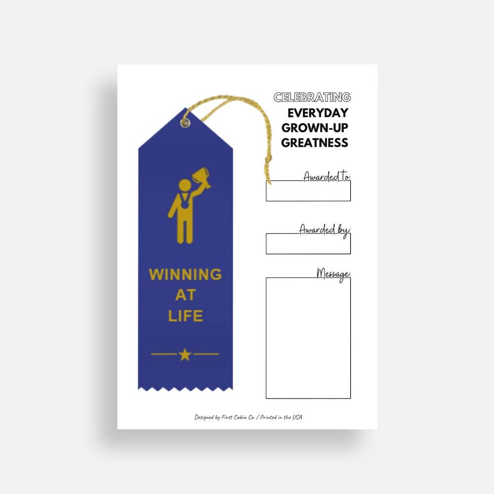 Winning At Life Award Ribbon