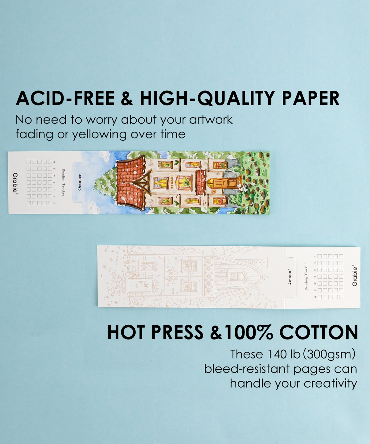 Watercolor Bookmarks: Townhouse