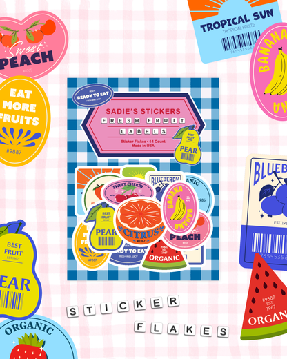 Fresh Fruit Labels Stickers