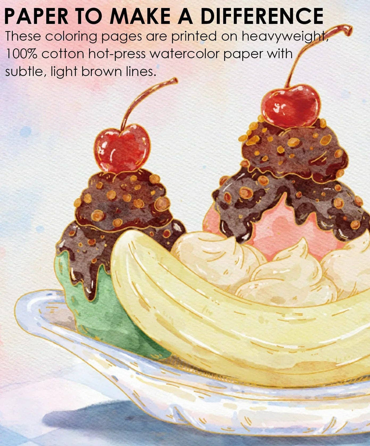 Watercolor Coloring Club Box: Dessert