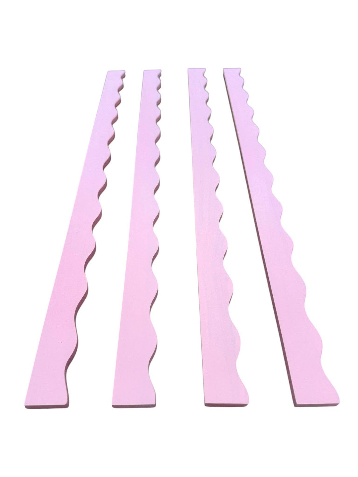 Light Pink Wavy Mahjong Rack Pusher Set